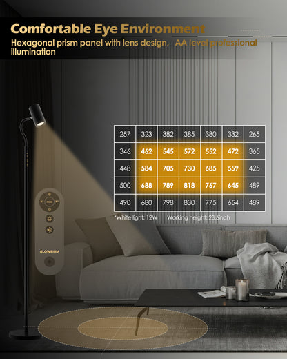 Floor Lamp-H2 Dual-Side LED for Living Room &amp; Bedroom