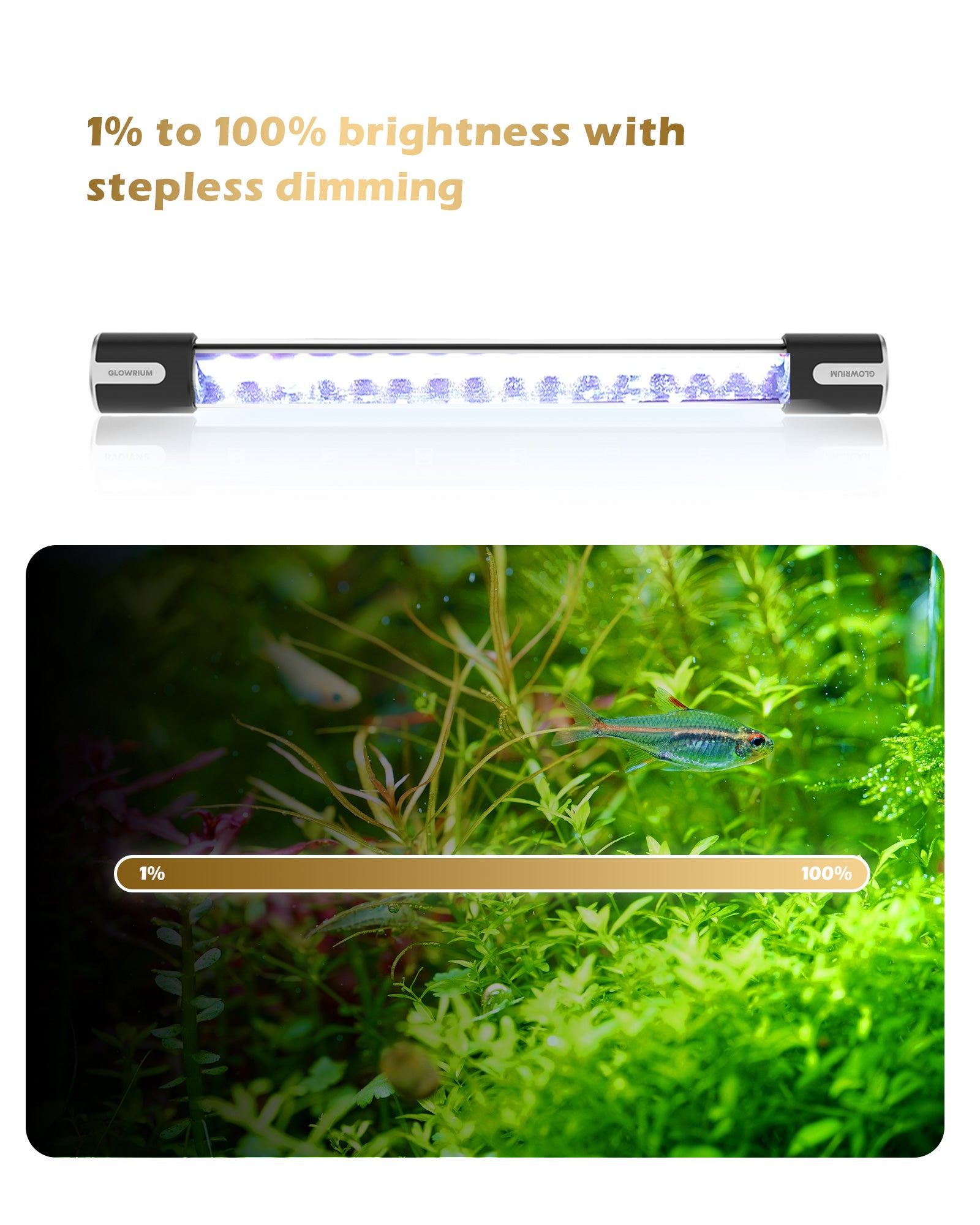 GLOWRIUM®Aquarium Lights IP68 Underwater LED Full Spectrum Aquarium Lights-A4