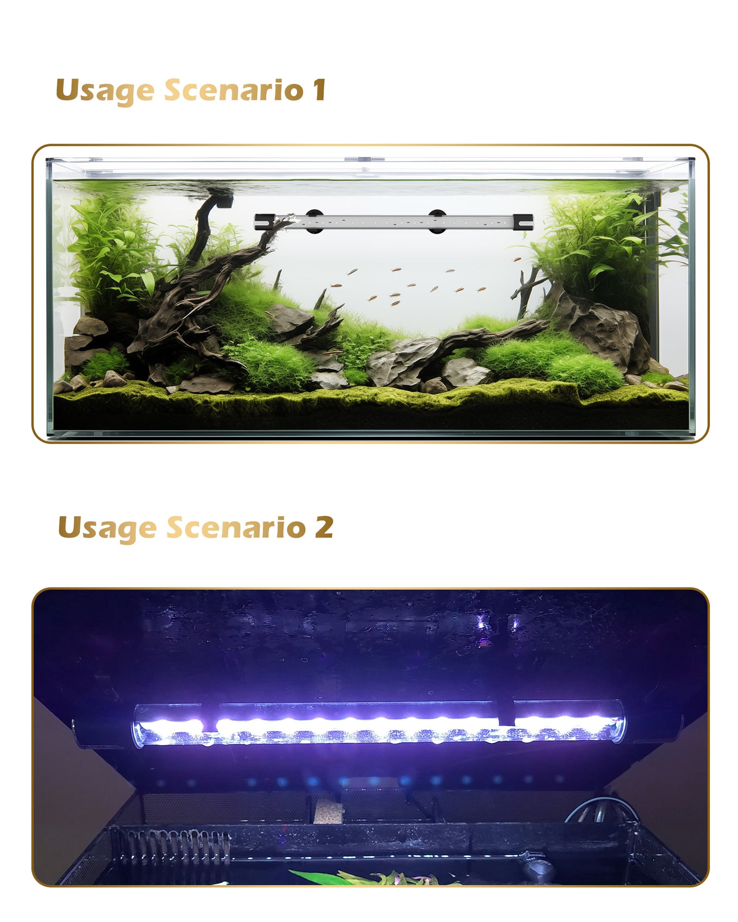 GLOWRIUM®Aquarium Lights IP68 Underwater LED Full Spectrum Aquarium Lights-A4