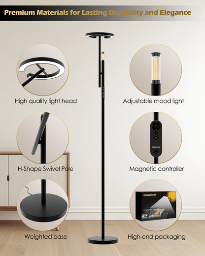 Smart Home Floor Lamp-H1 With APP Control &amp; Stepless Dimmable