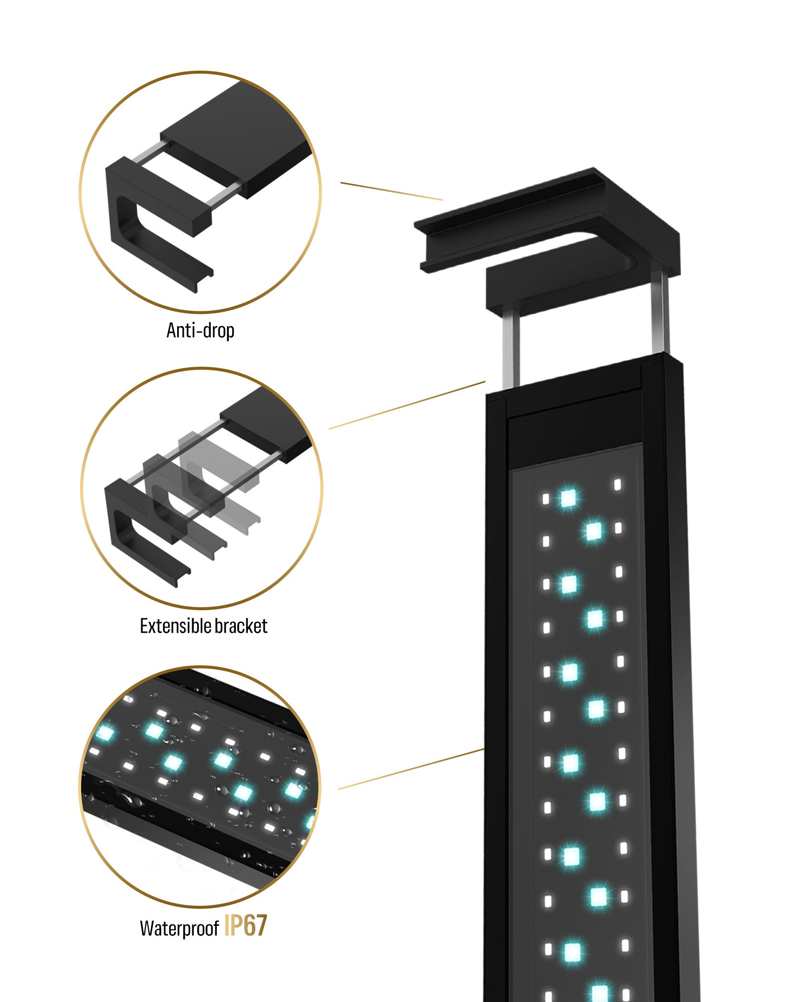 Wifi led aquarium outlet light